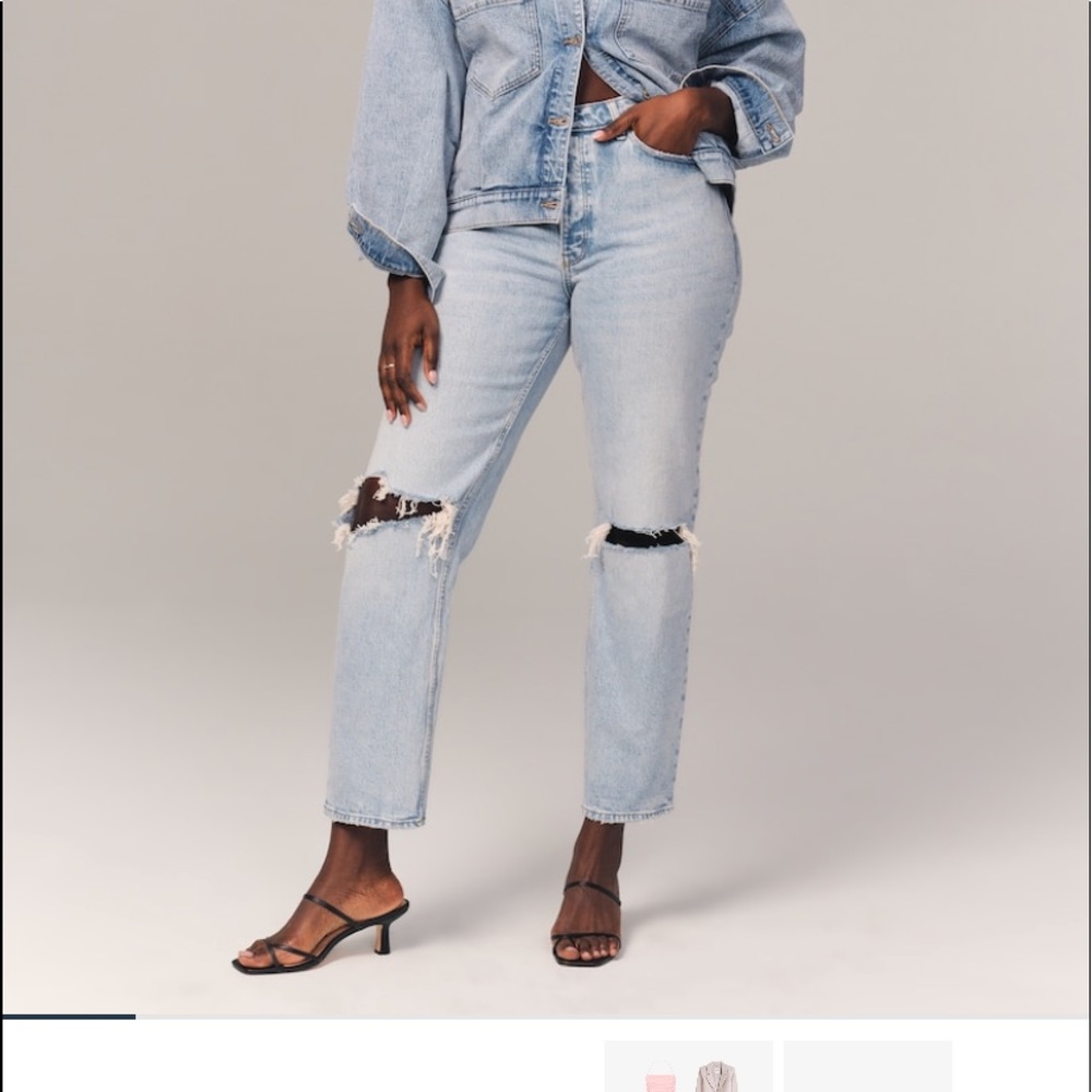 Abercrombie and Fitch The Dad high rise jean in Curve Love fit in 26/2Short